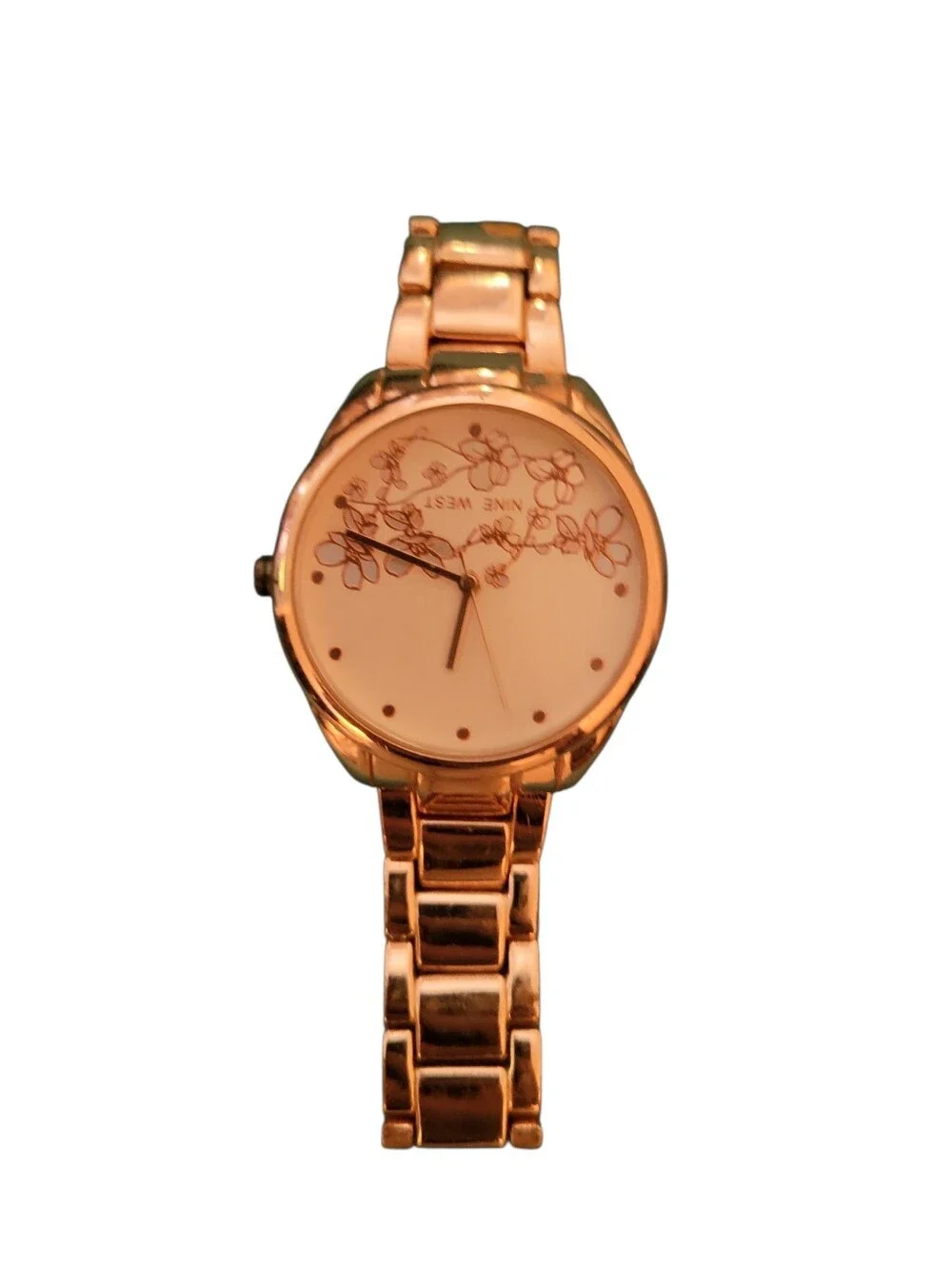 Nine West Floral Dial Bracelet Watch